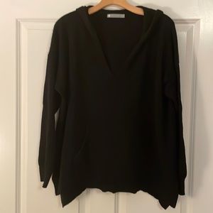 NWOT In Cashmere, 100% Cashmere Soft Black Hoodie